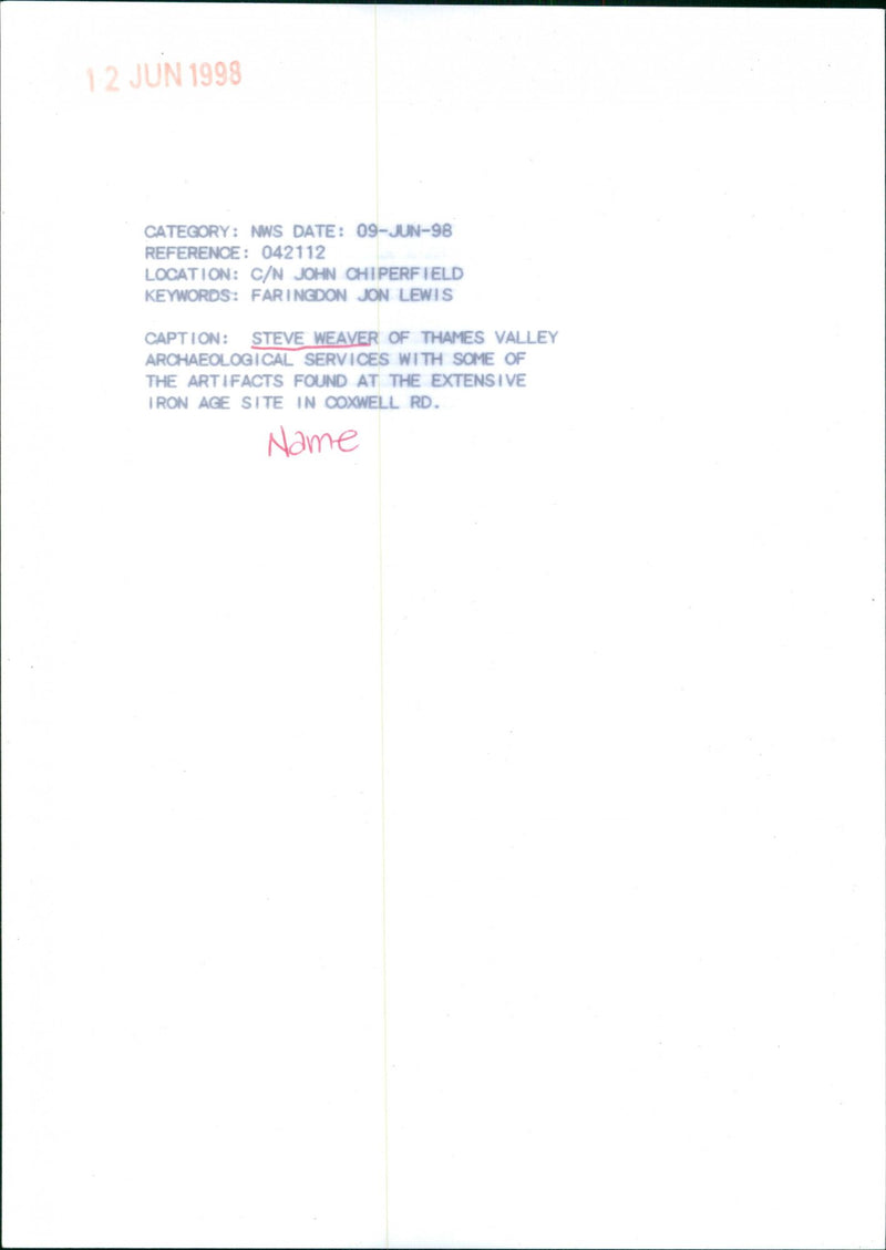 Steve Weaver - Vintage Photograph