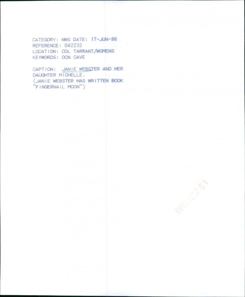 Janie Webster and Michelle - Vintage Photograph