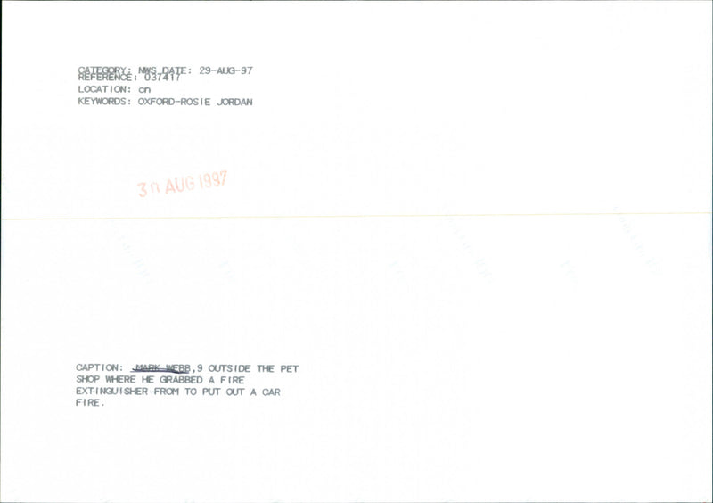 Mark Webb - Vintage Photograph