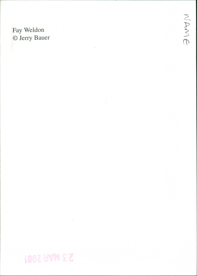 Fay Weldon - Vintage Photograph