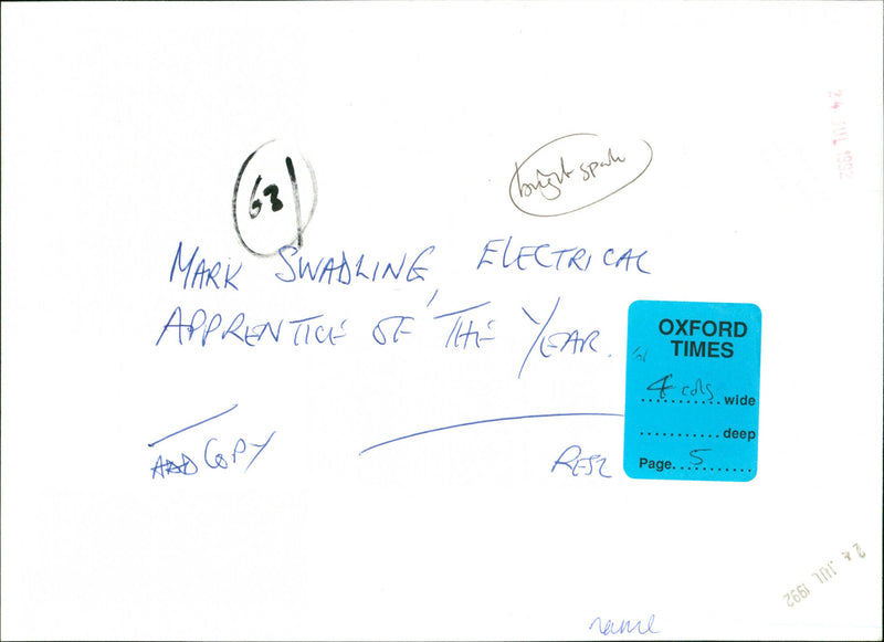 Mark Swadline - Vintage Photograph