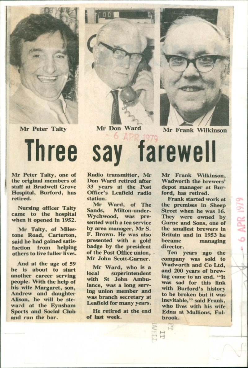 Peter Talty and S.F. Brown - Vintage Photograph