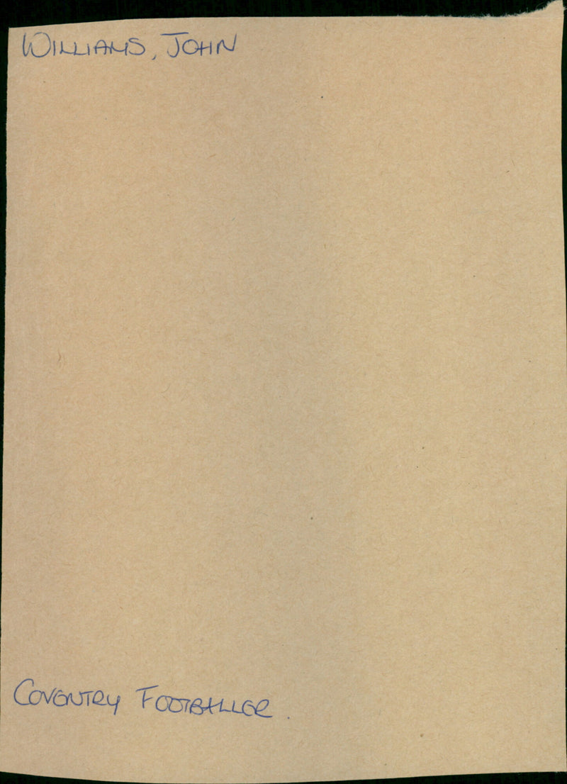 Williams John - Vintage Photograph