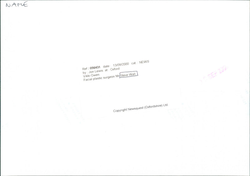 Mr. Steve Wall - Vintage Photograph