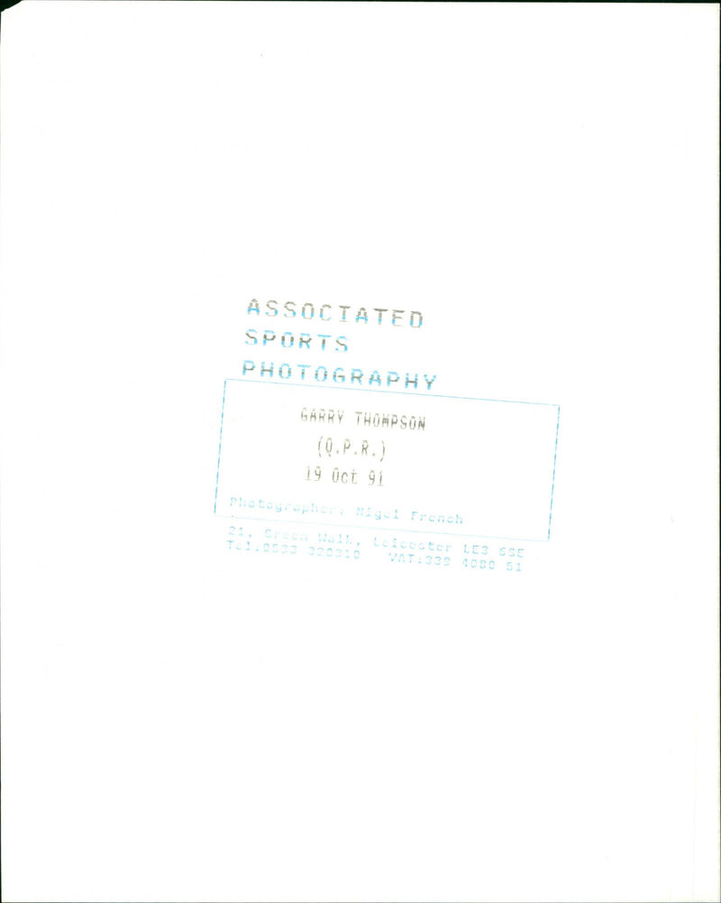 Garry Thompson - Vintage Photograph