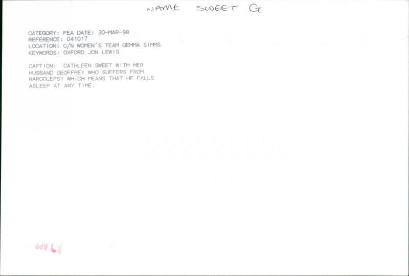 Cathleen and Geoffrey Sweet - Vintage Photograph