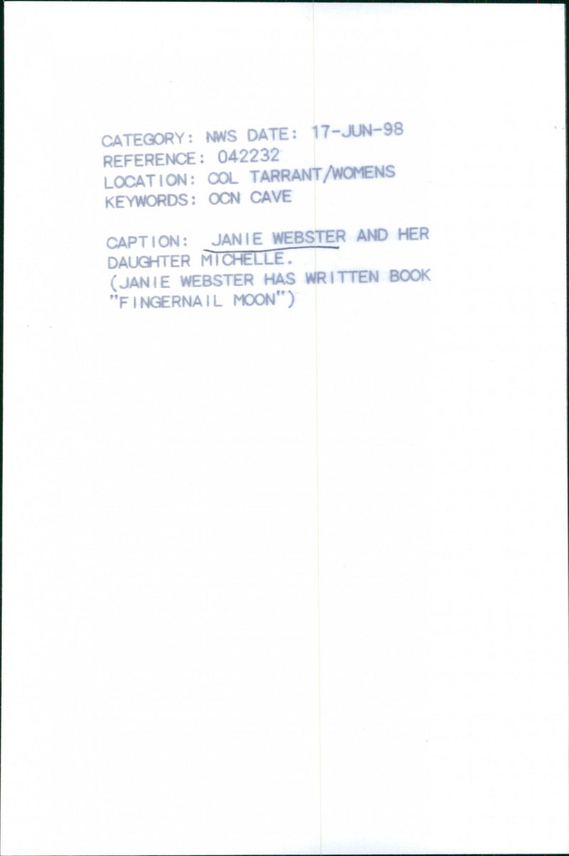 Janie Webster, Michelle - Vintage Photograph