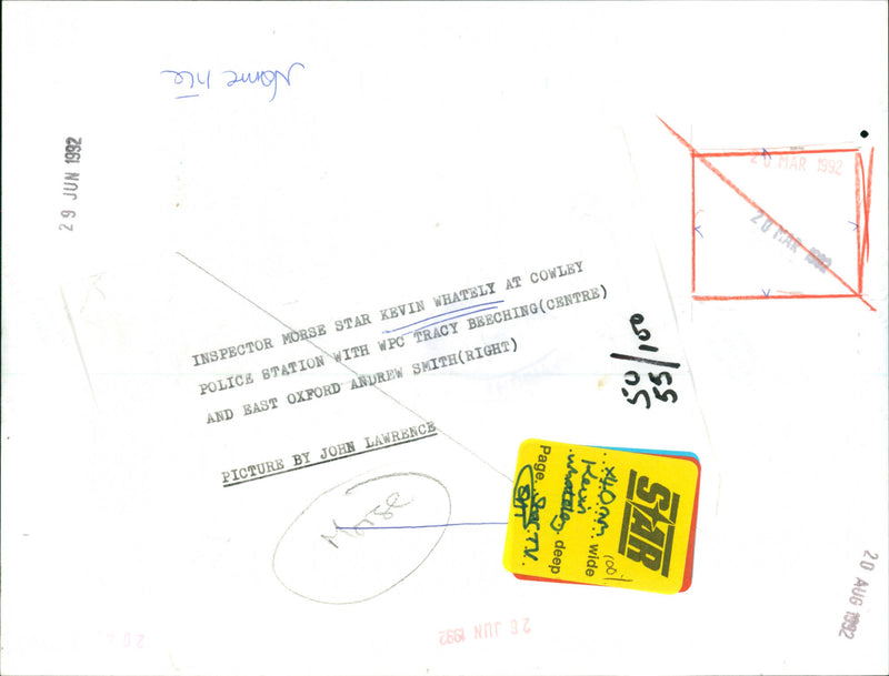 Kevin Whately, Tracy Beeching & Andrew Smith - Vintage Photograph