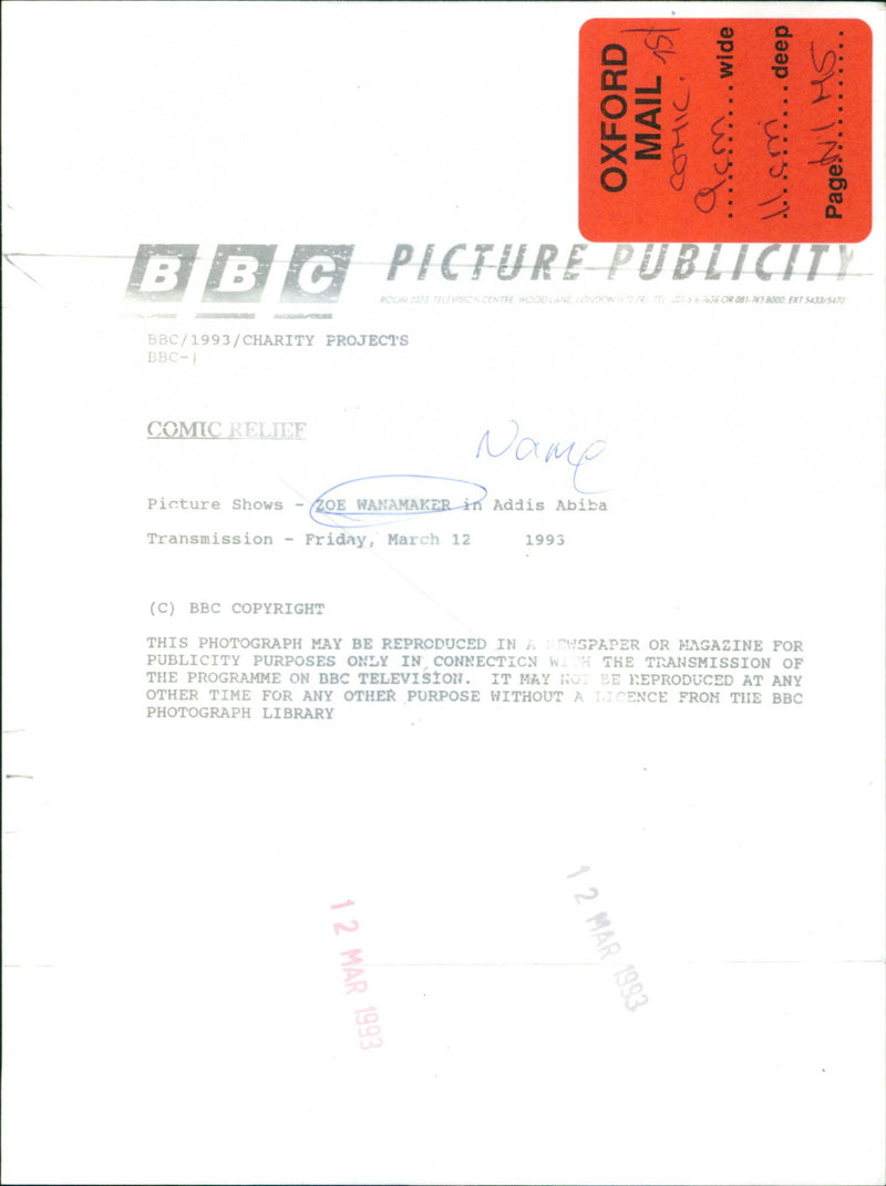 Zoe Wanamaker - Vintage Photograph