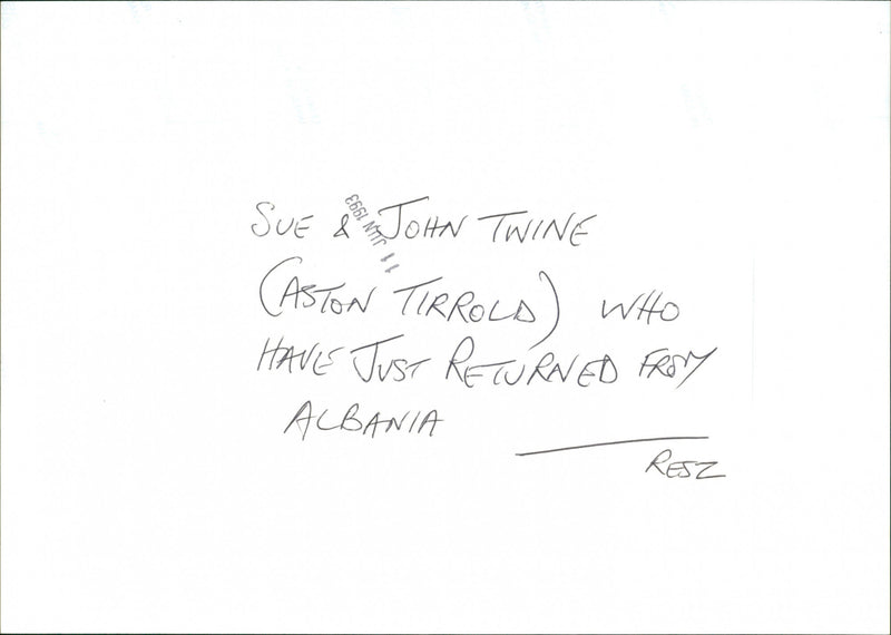 Sue and John Twine - Vintage Photograph