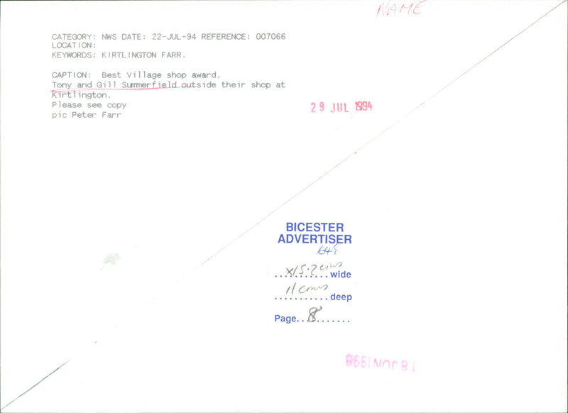 Tony and Gill Summerfield - Vintage Photograph