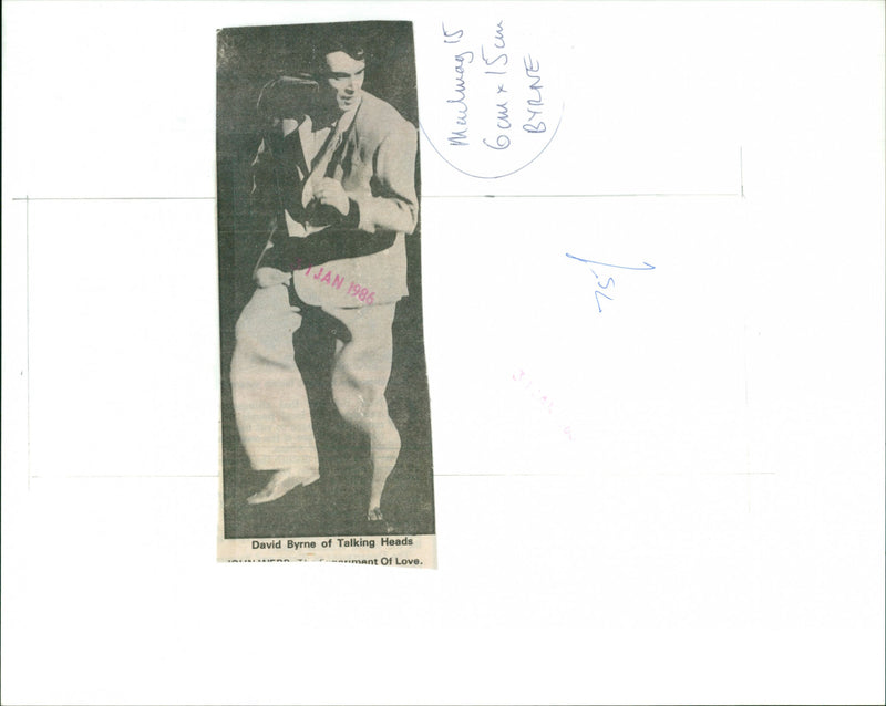 Talking Heads - Vintage Photograph