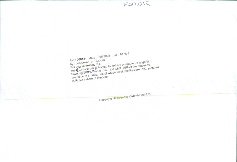 Chris Weitz - Vintage Photograph