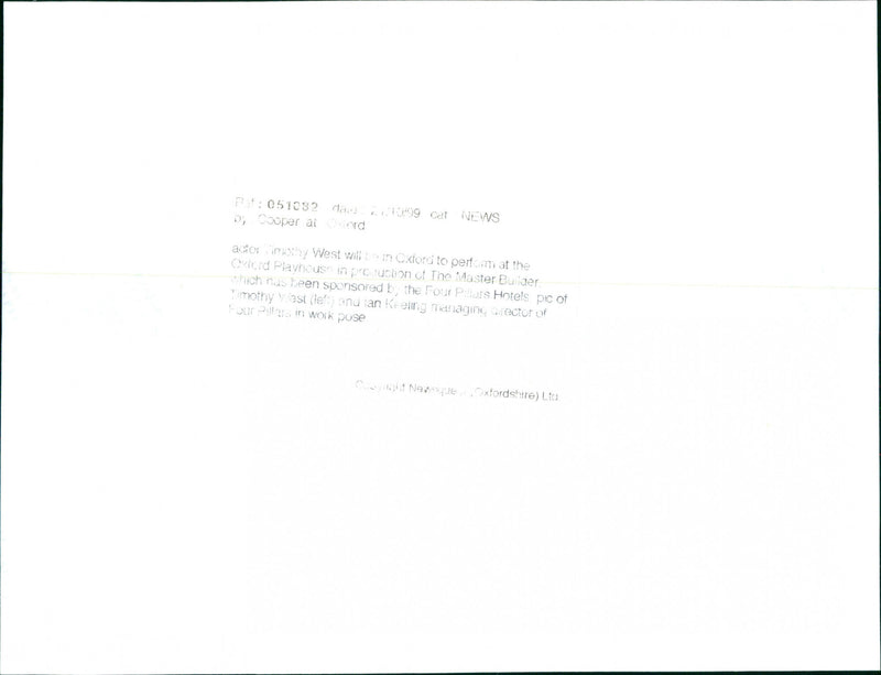 Timothy West & Ian Keeling - Vintage Photograph