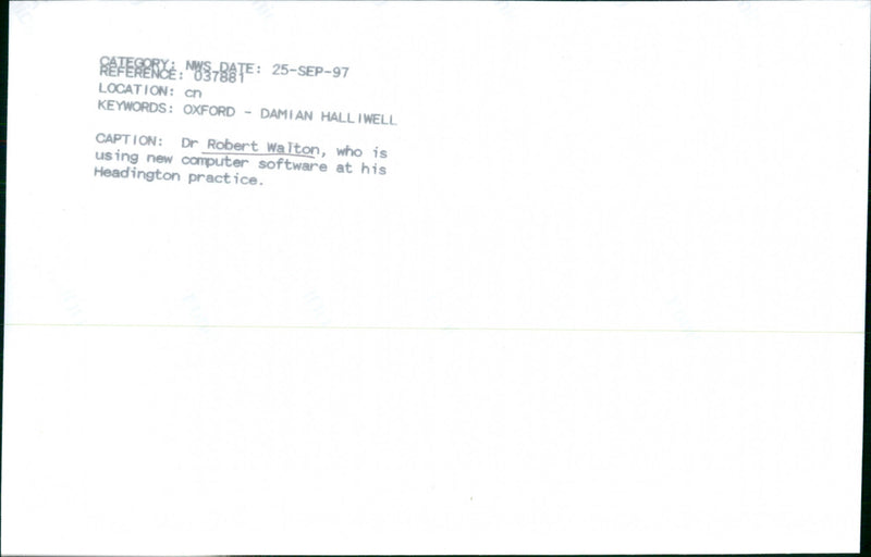 Dr. Robert Walton - Vintage Photograph