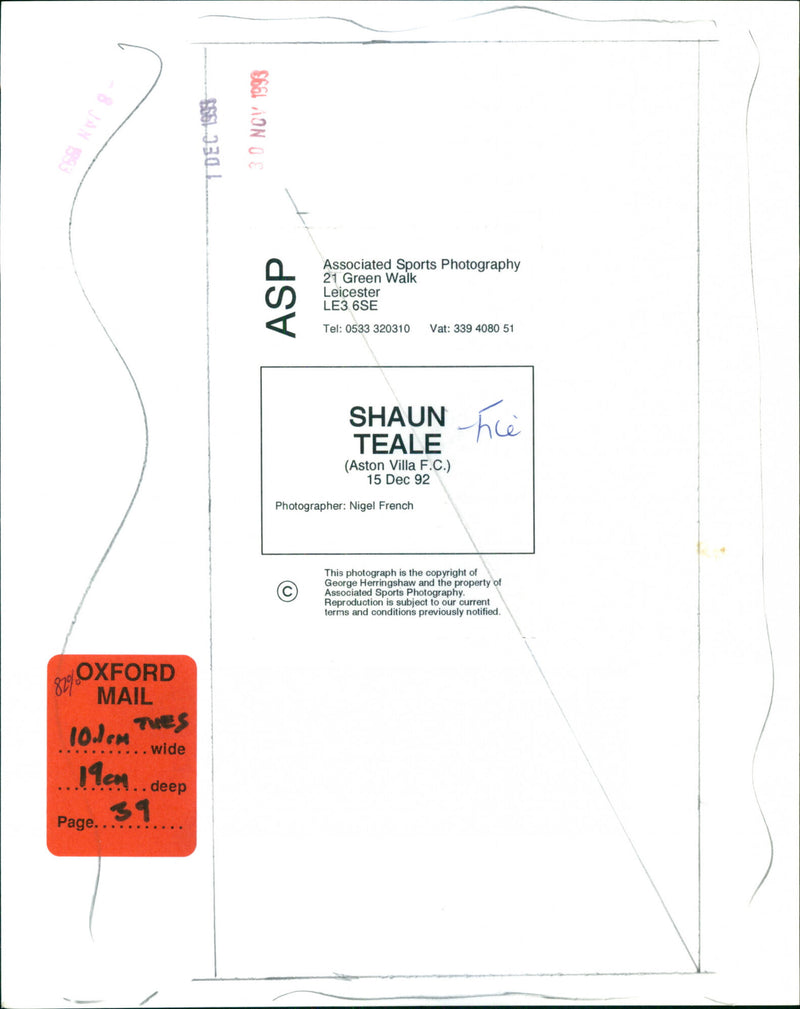 Shaun Teale - Vintage Photograph