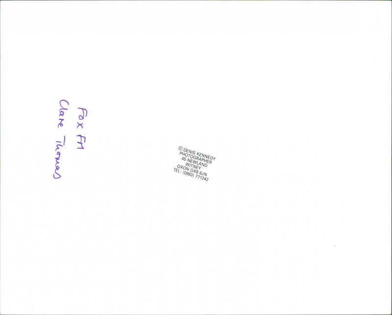 Claire Thomas - Vintage Photograph