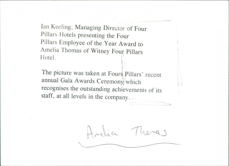 Amelia Thomas - Vintage Photograph