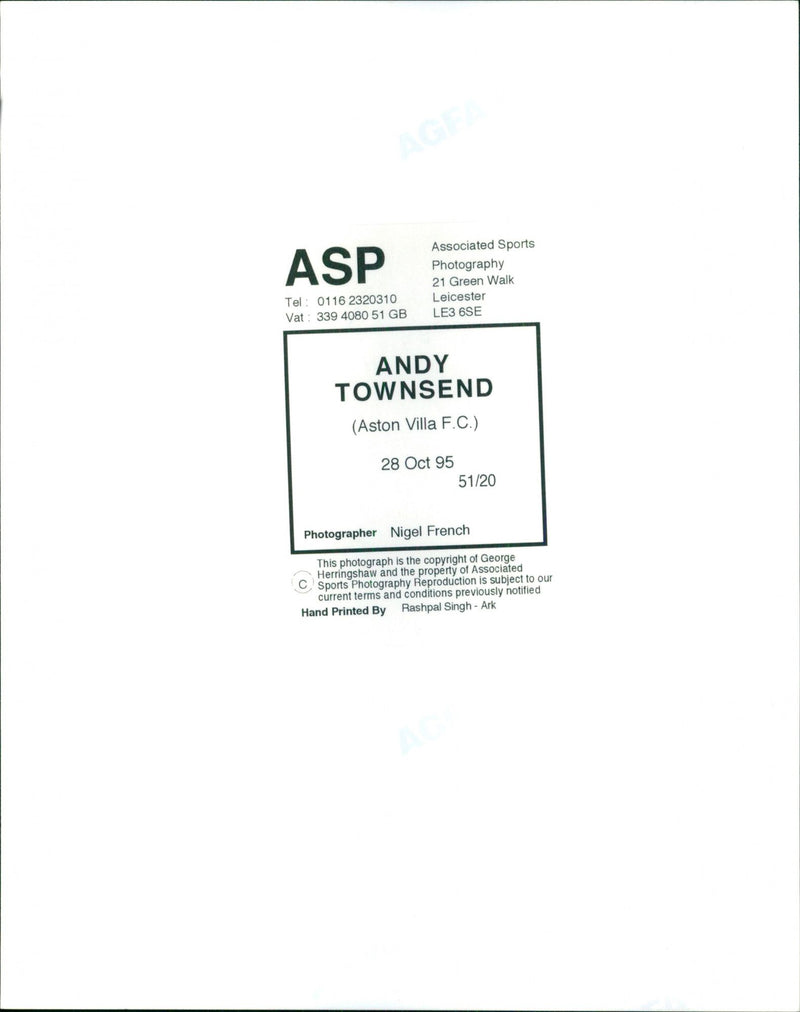 Andy Townsend - Vintage Photograph