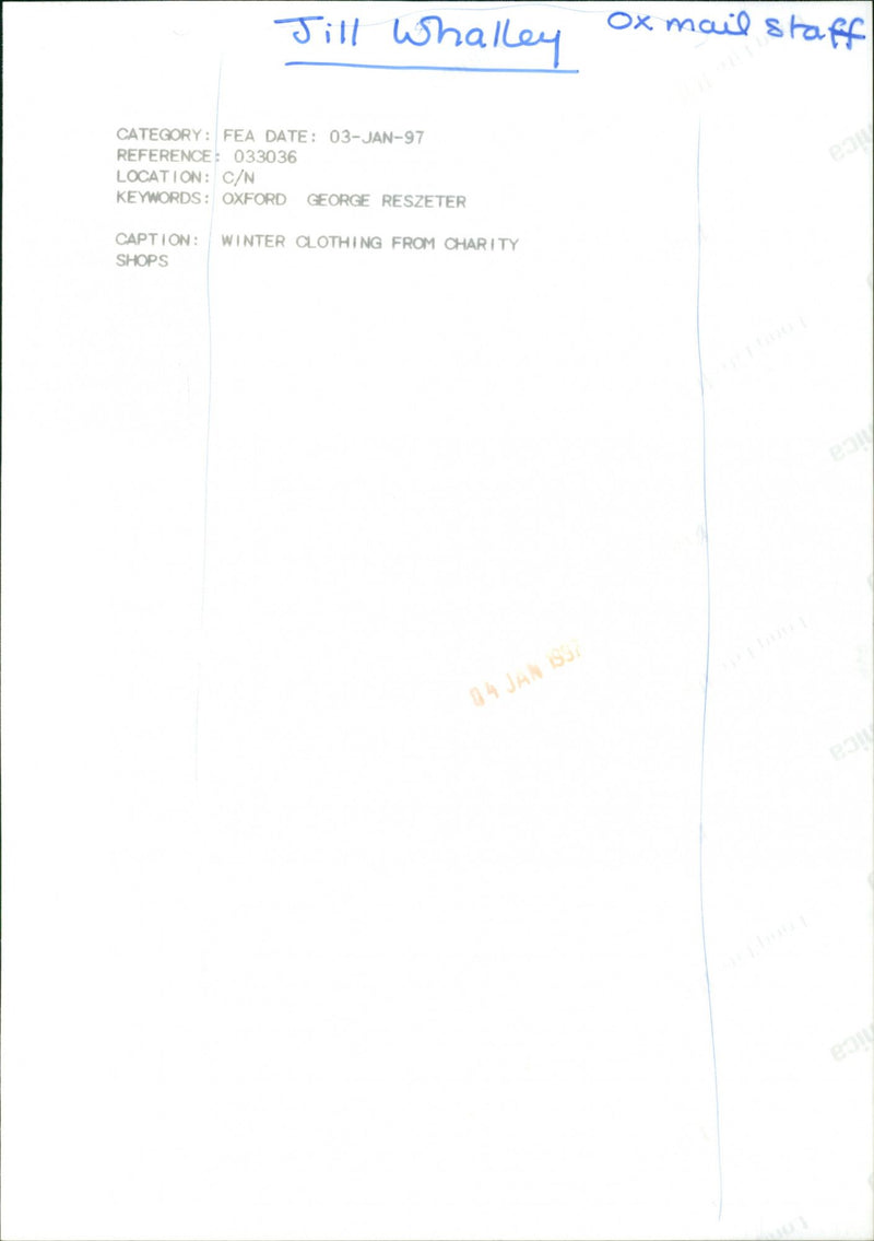 Jill Whalley - Vintage Photograph