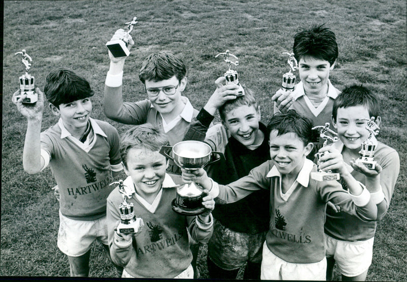Radley primary school winners of six a side comp - Vintage Photograph