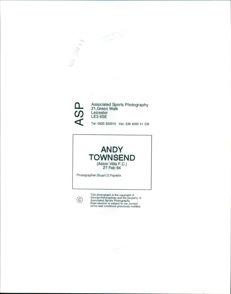 Andy Townsend - Vintage Photograph