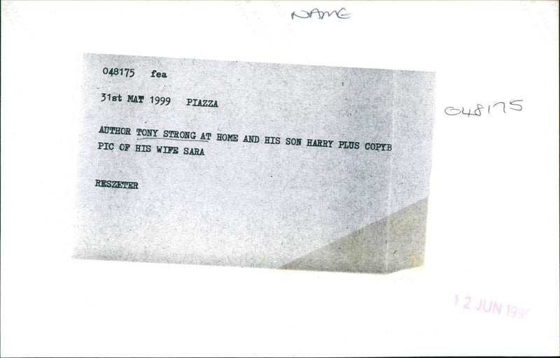 Sara Strong - Vintage Photograph