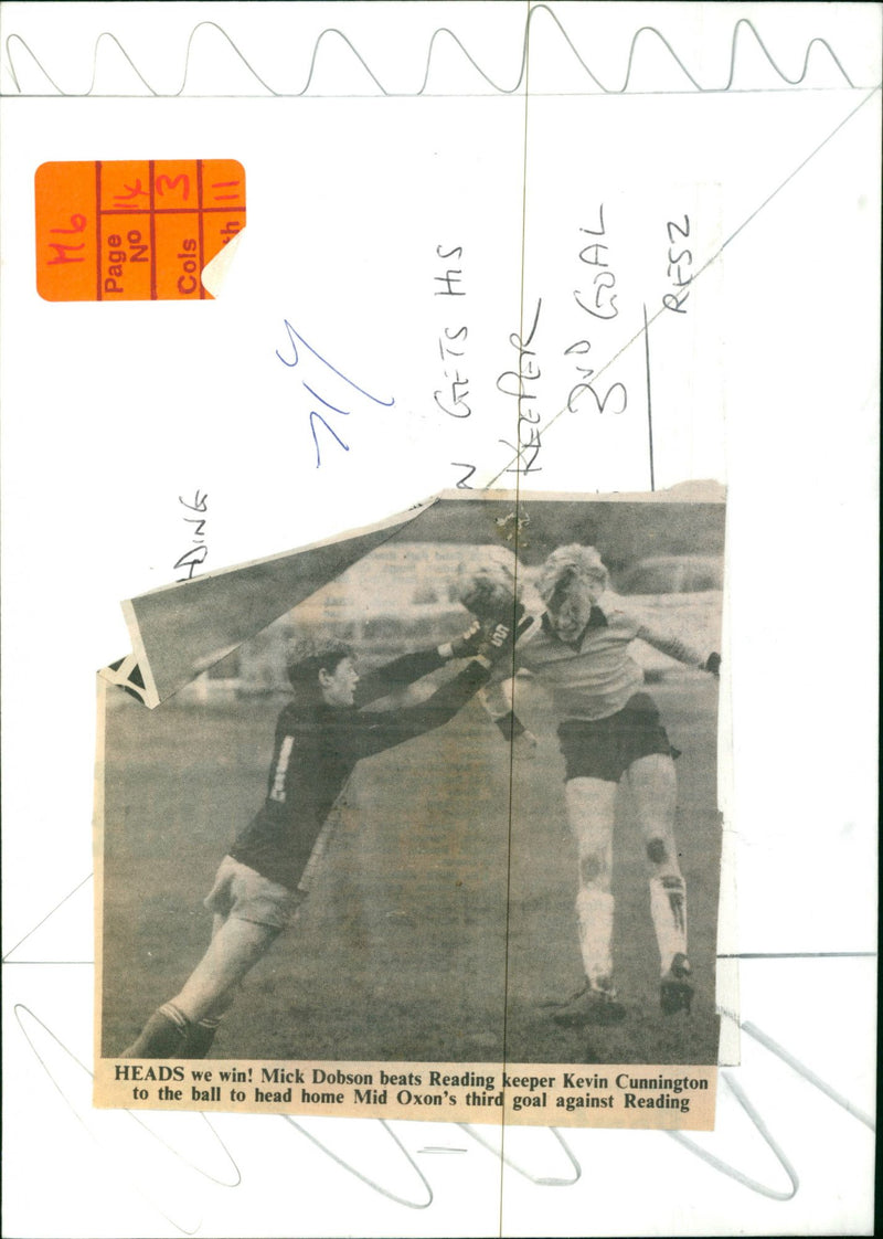 Mid Oxons third goal against reading - Vintage Photograph