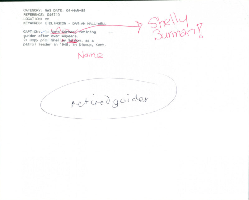 Shelly Surman - Vintage Photograph