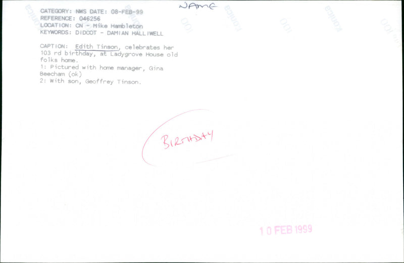 Edith Tinson - Vintage Photograph