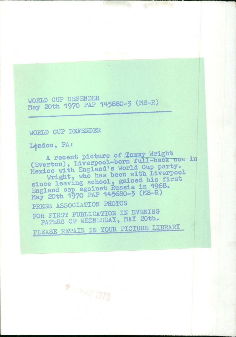 Tommy Wright - Vintage Photograph