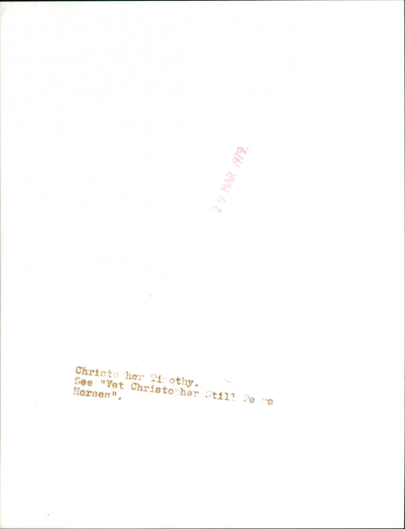 Christopher Timothy - Vintage Photograph