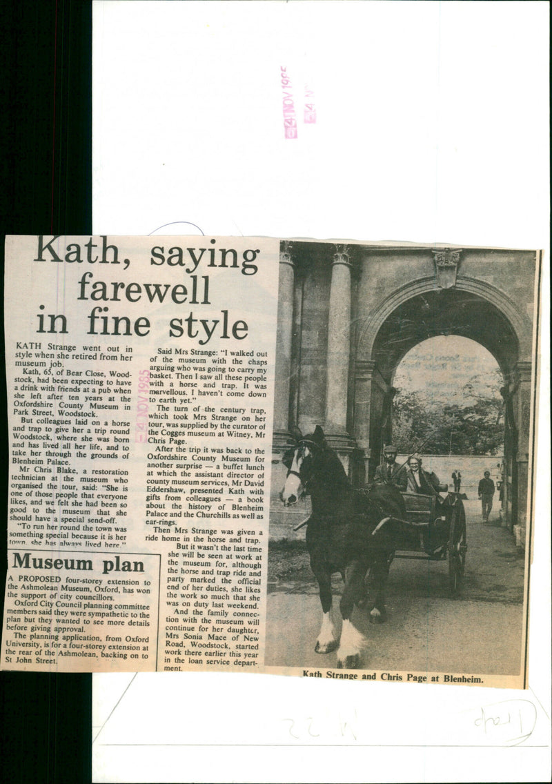 Kath Strange and Chris Page - Vintage Photograph