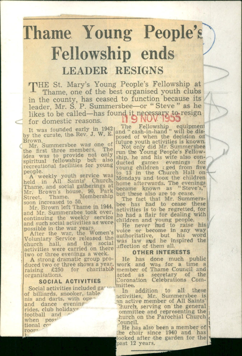 Steve Summersbee - Vintage Photograph