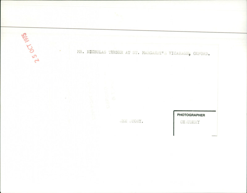 Nicholas Turner - Vintage Photograph