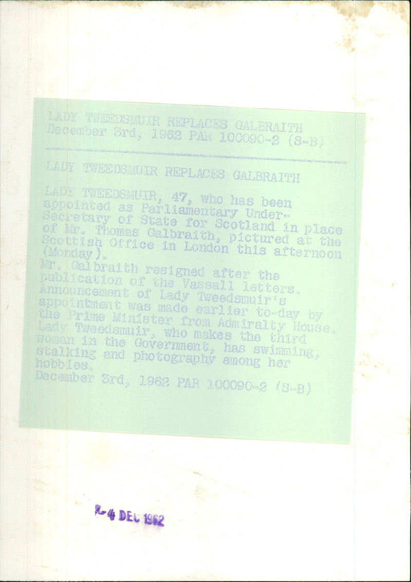 Lady Tweedsmuir - Vintage Photograph