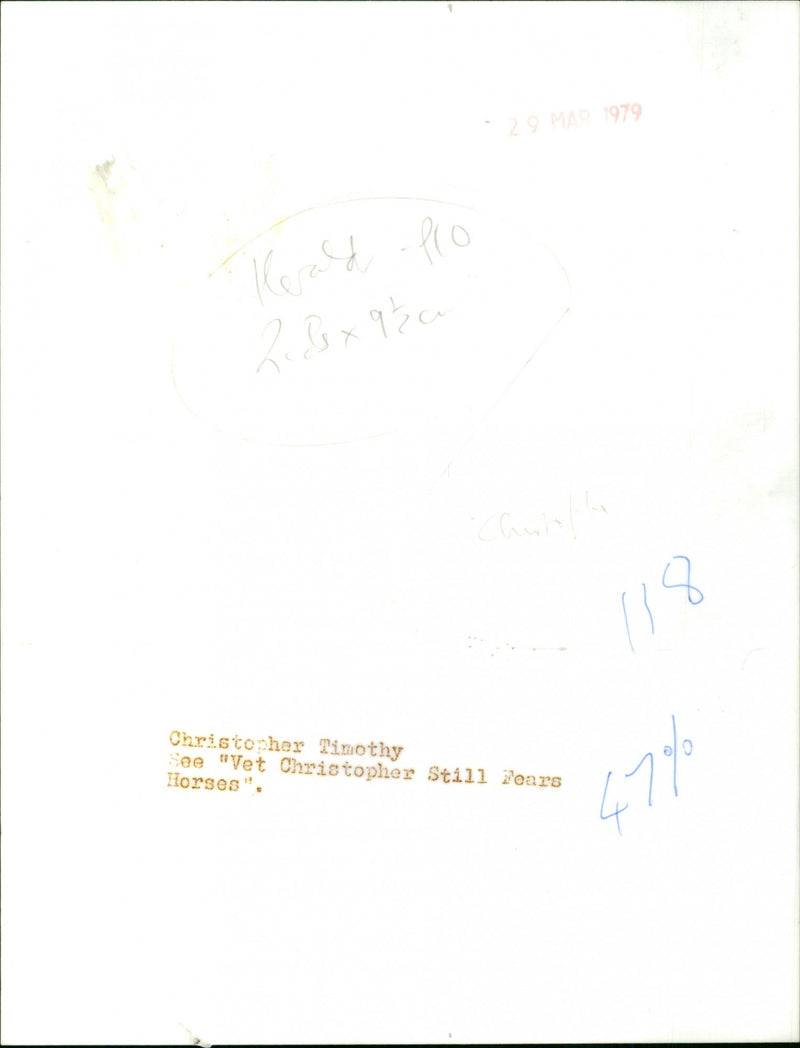 Christopher Timothy - Vintage Photograph