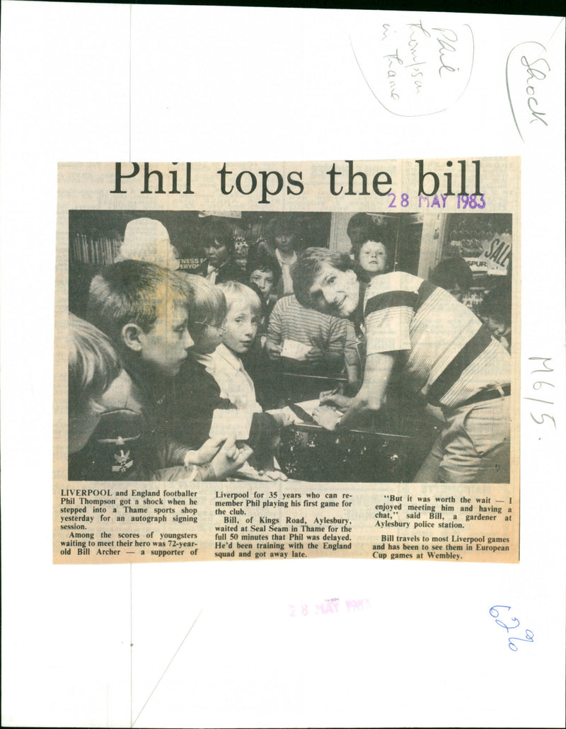 Phil Thompson - Vintage Photograph