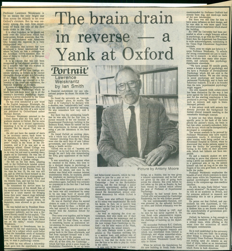 Lawrence Weiskrantz - Vintage Photograph