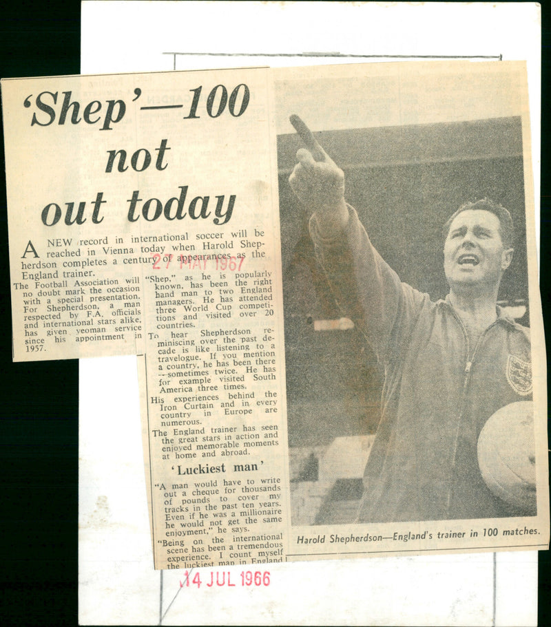 Harold Shepherdson - Vintage Photograph