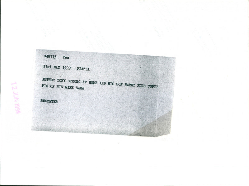 Tony Strong with and son - Vintage Photograph