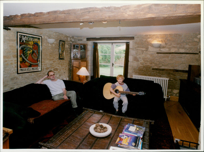 Tony Strong with and son - Vintage Photograph