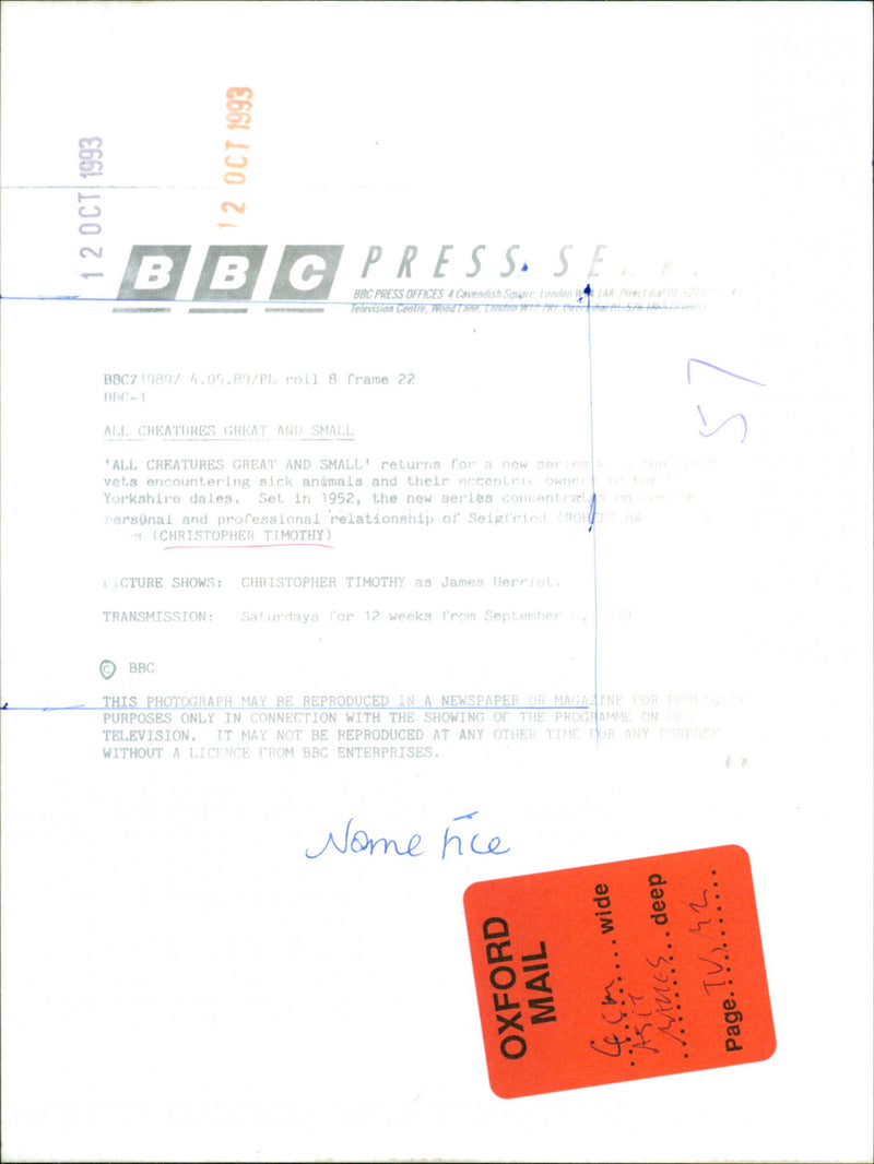 Christopher Timothy - Vintage Photograph