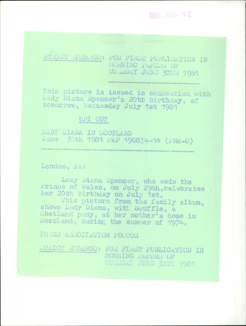 Lady Diana - Vintage Photograph