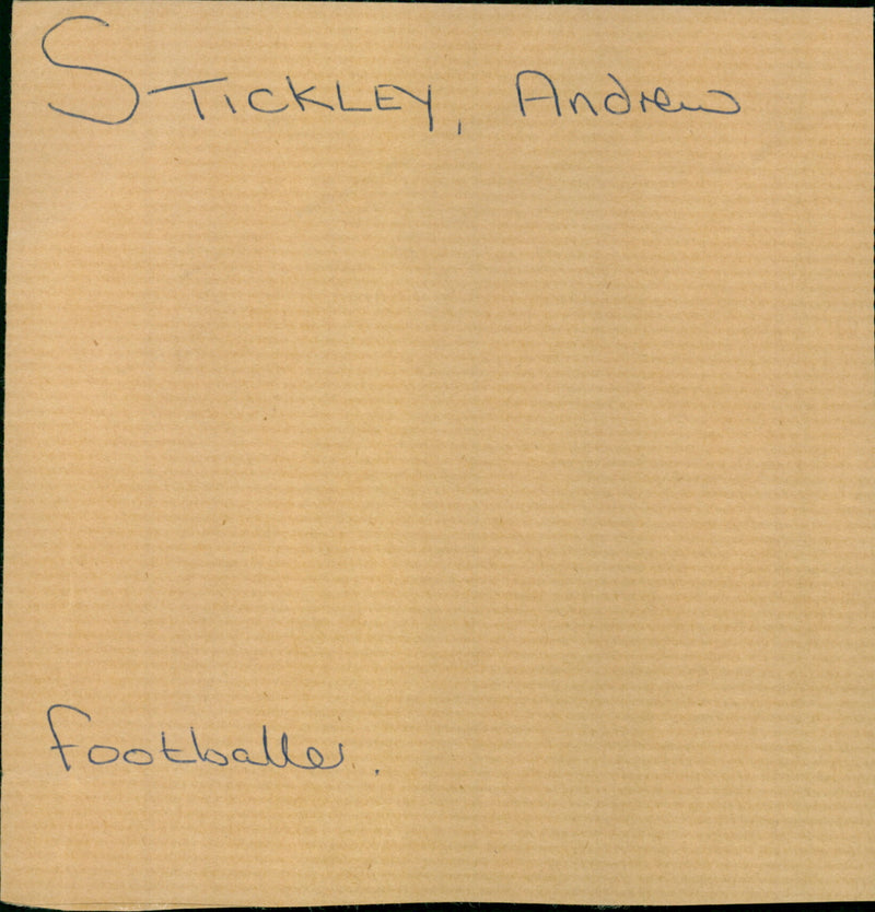 Stickley Andrew - Vintage Photograph