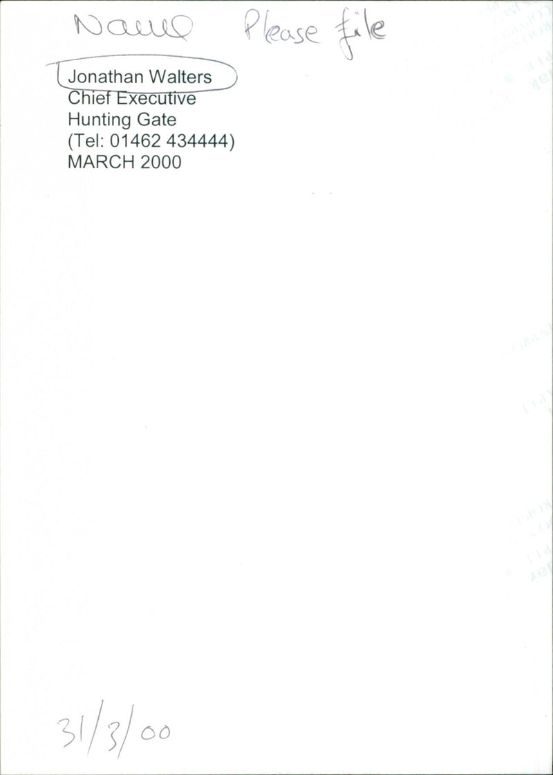 Jonathan Walters - Vintage Photograph