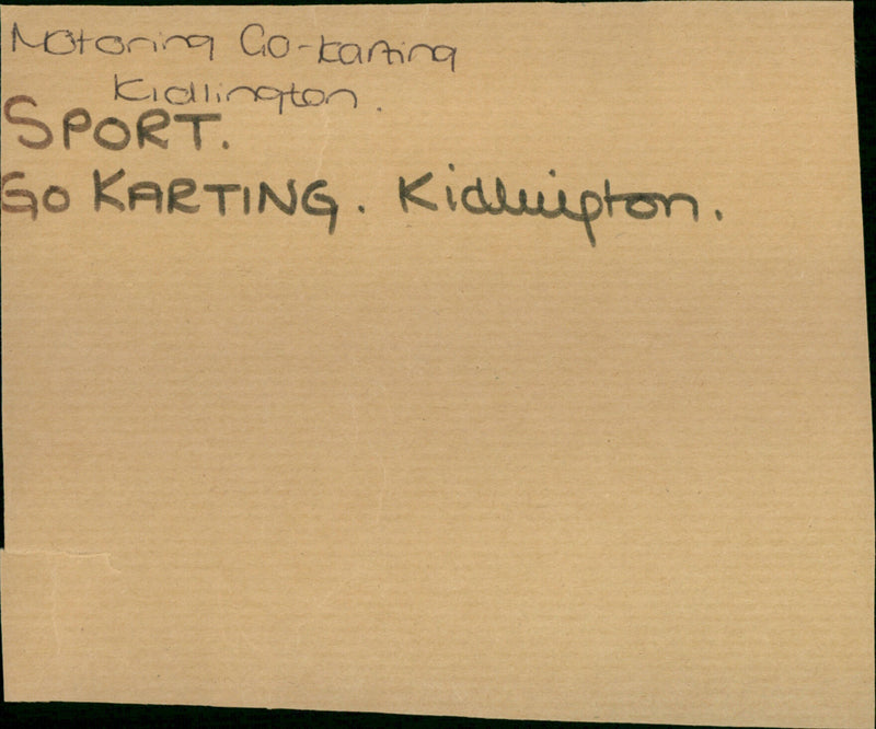 Go Karting - Vintage Photograph