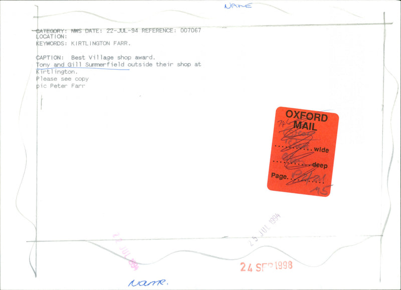 Tony and Gill Summerfield - Vintage Photograph