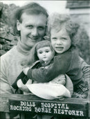 Peter Strange and daughter Rebecca - Vintage Photograph
