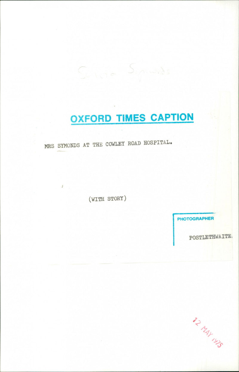 Sylvia Symonds - Vintage Photograph